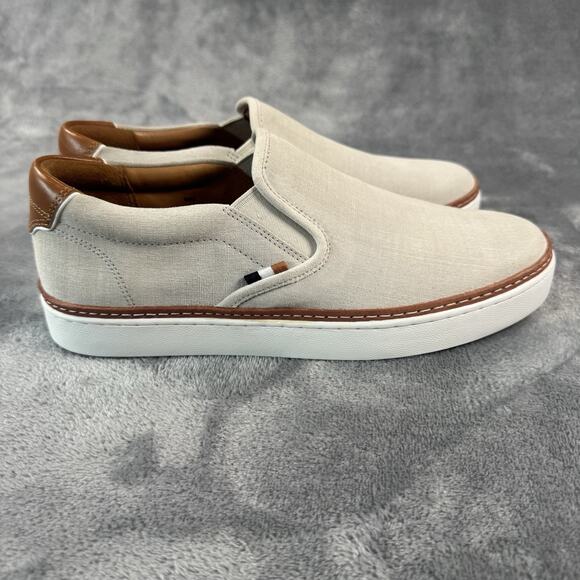 Size 8 D Allen Edmonds ALPHA Men\'s Slip-On Casual Sneakers Light Grey Suede 190N main image 6